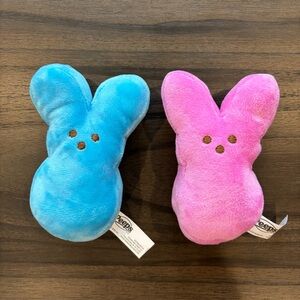 NWOT Peeps (bundle) bunny plushies - blue and pink